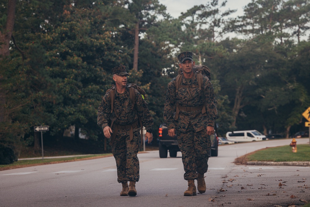 II MEF Marines Participate in Suicide Prevention Ruck