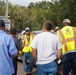 U.S. Army Corps of Engineers and South Florida Water Management work tirelessly to set up a pump system at Medard Reservoir to aid the flow of water to prevent flooding following Hurricane Milton on Oct. 10, 2024.