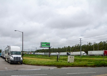 Units of the 927th Combat Sustainment Support Battalion prepare for Hurricane Milton at SLRC