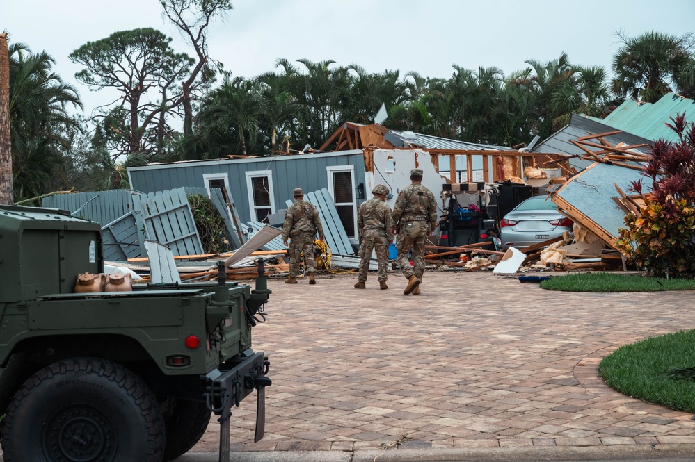 Florida, South Carolina Guard assist in search and rescue operations in tornado-torn east Florida in Milton aftermath