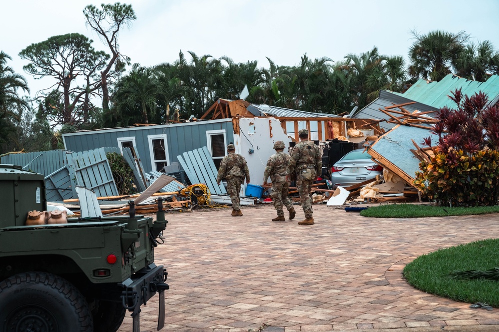 Florida, South Carolina Guard assist in search and rescue operations in tornado-torn east Florida in Milton aftermath