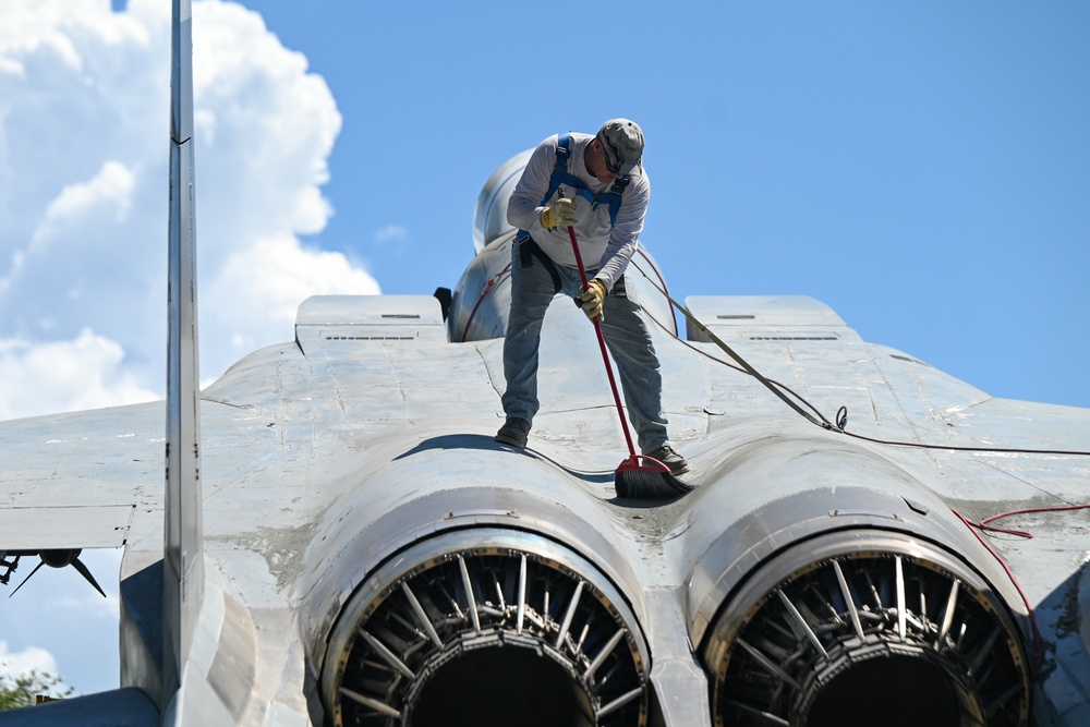 33 FW F-15 static undergoes restoration