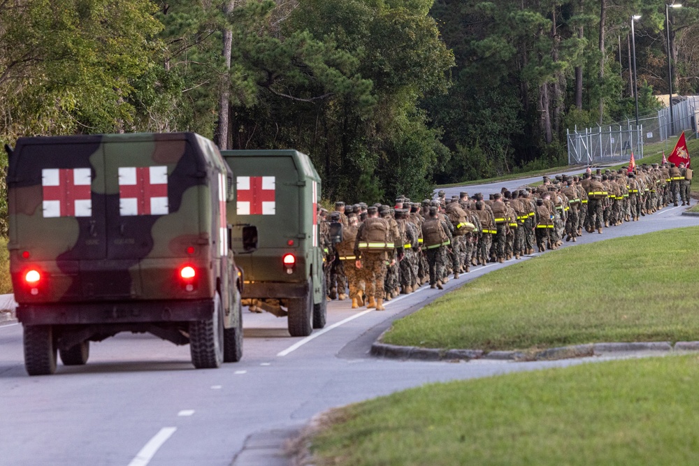 2nd Medical Battalion Conducts Six- Mile Hike