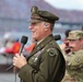 Army Reserve Soldier and country music star Craig Morgan performs the National Anthem alongside the 313th Army Band at the YellaWood 500