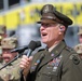 Army Reserve Soldier and country music star Craig Morgan performs the National Anthem alongside the 313th Army Band at the YellaWood 500