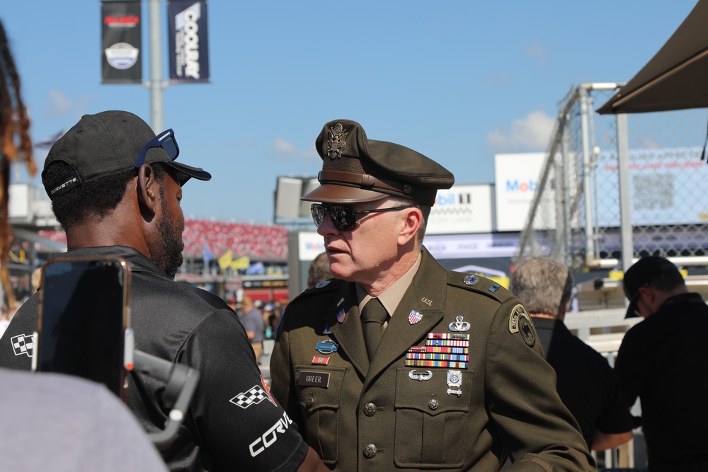 Army Reserve Soldier and Country Music singer Craig Morgan joins the 313th Army Band to perform the National Anthem at Talladega