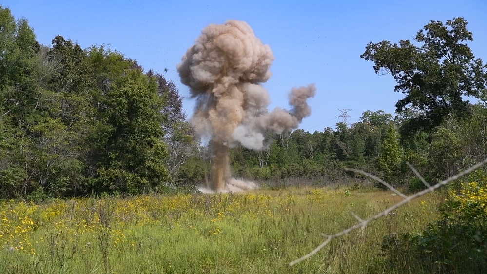 Leftover materials receive explosive sendoff at Arnold AFB