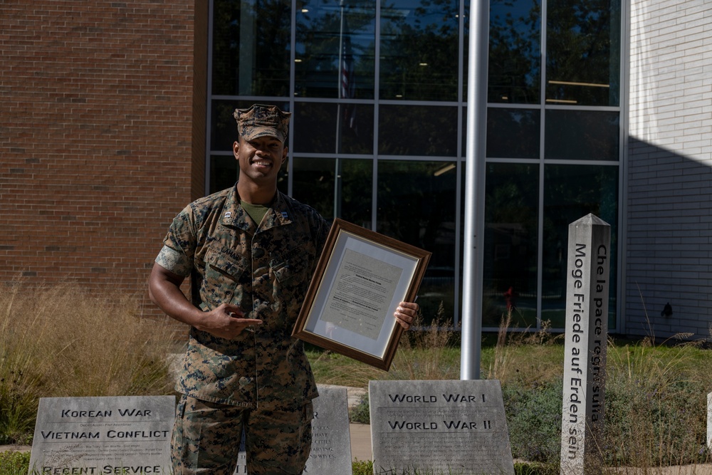 USMC Recruiting Station Chicago: Operations Officer Capt. Romaro Lamar Promotion