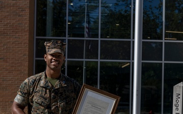 USMC Recruiting Station Chicago: Operations Officer Capt. Romaro Lamar Promotion