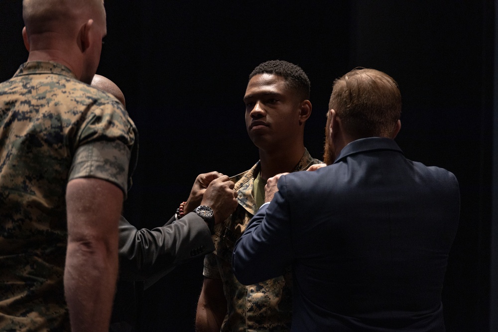 USMC Recruiting Station Chicago: Operations Officer Capt. Romaro Lamar Promotion