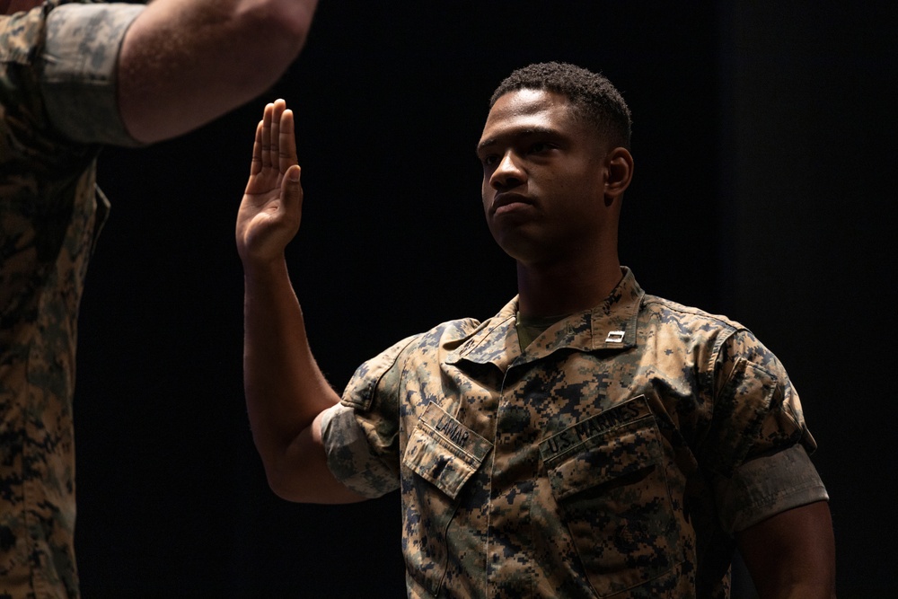 USMC Recruiting Station Chicago: Operations Officer Capt. Romaro Lamar Promotion