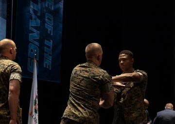 USMC Recruiting Station Chicago: Operations Officer Capt. Romaro Lamar Promotion