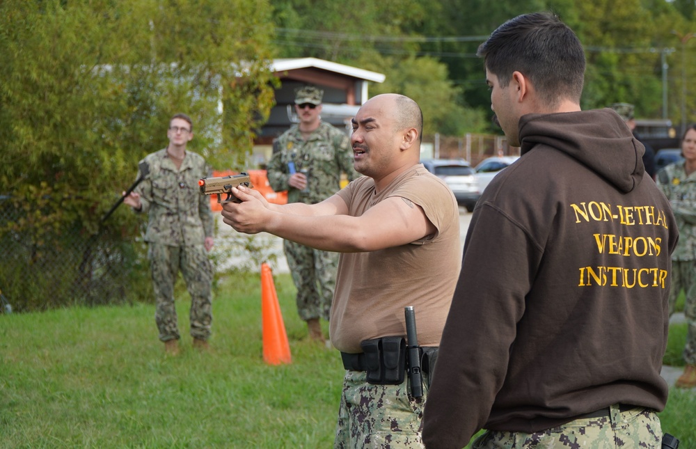 Auxiliary Security Force training onboard Naval Weapons Station Yorktown