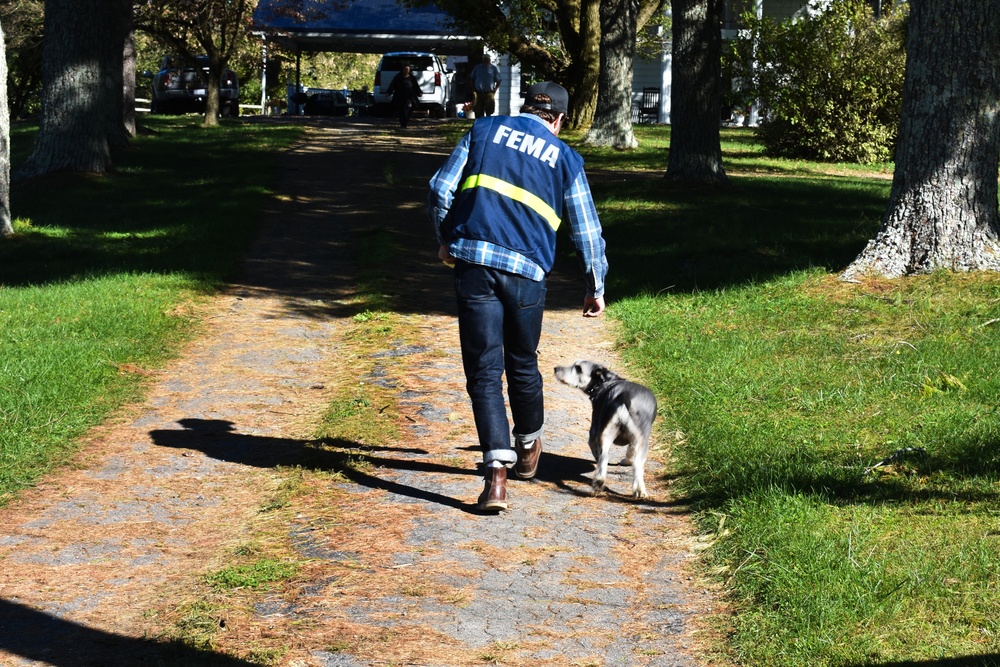 FEMA Specialist Distributes Flyers in Virginia for Disaster Assistance After Hurricane Helene