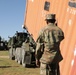 135th Forward Sustainment Support Company, 3-27 Field Artillery Regiment unload supplies in Marion, North Carolina