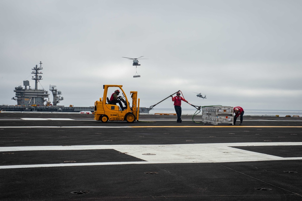 USS Carl Vinson Conducts Ammunition Handling Evolution