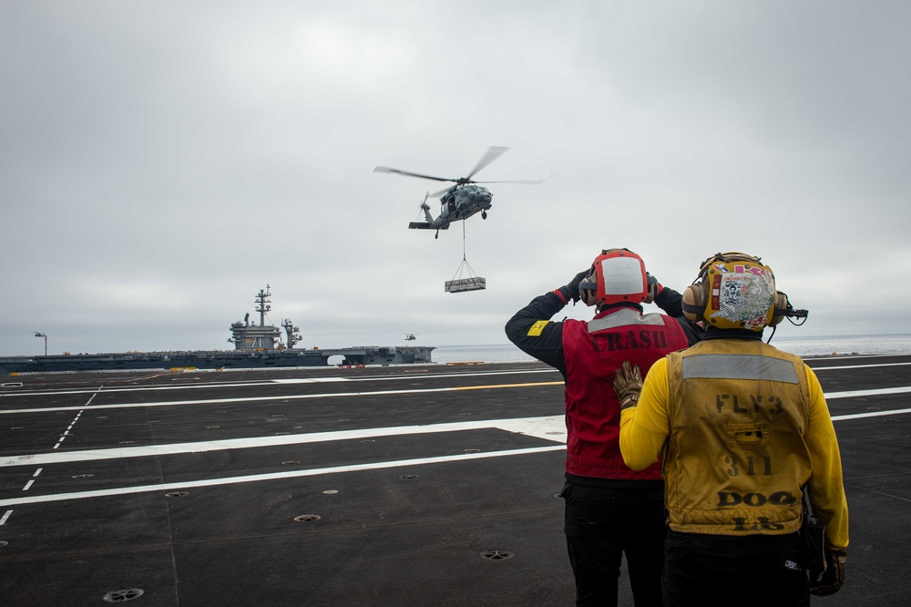 USS Carl Vinson Conducts Ammunition Handling Evolution