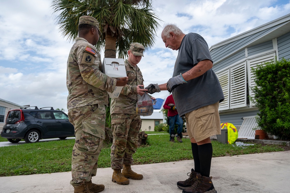 Florida Guard delivers supplies to senior communities devastated by Milton