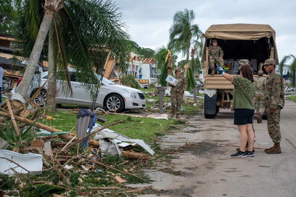 Florida Guard delivers supplies to senior communities devastated by Milton