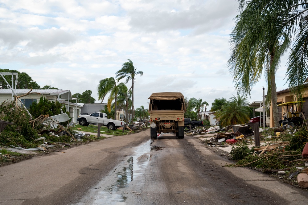 Florida Guard delivers supplies to senior communities devastated by Milton