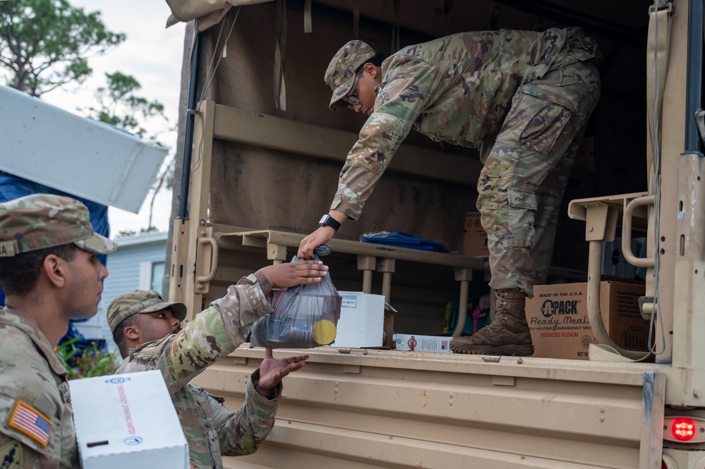 Florida Guard delivers supplies to senior communities devastated by Milton