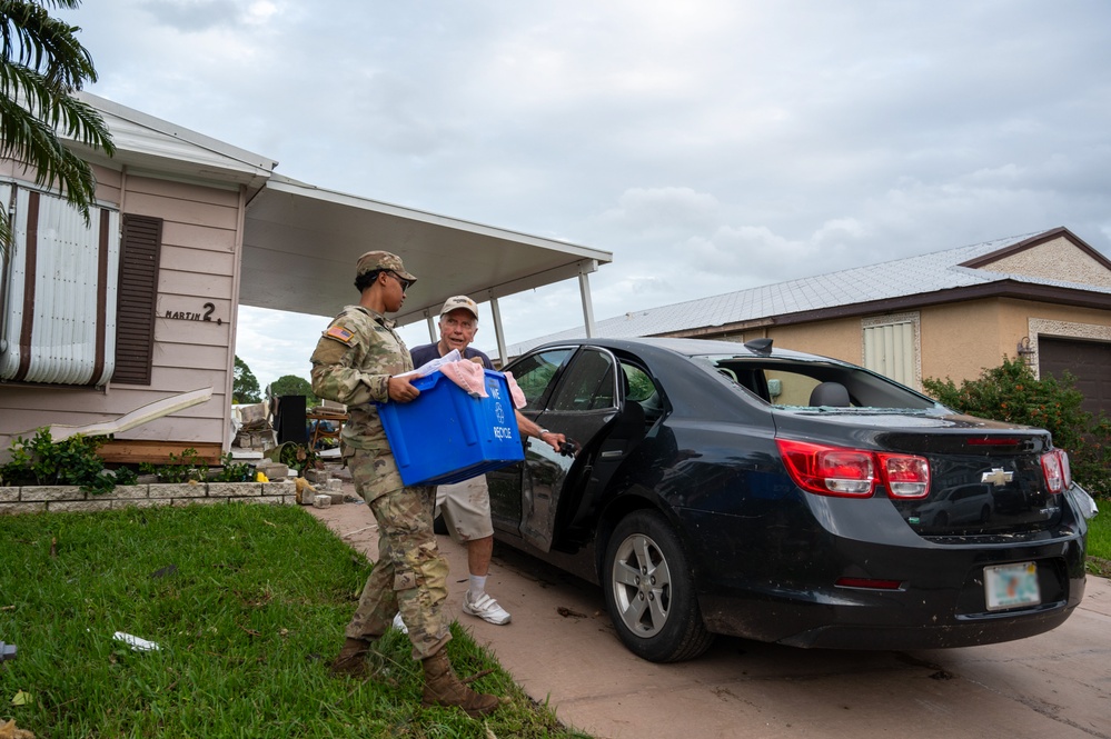 Florida Guard delivers supplies to senior communities devastated by Milton