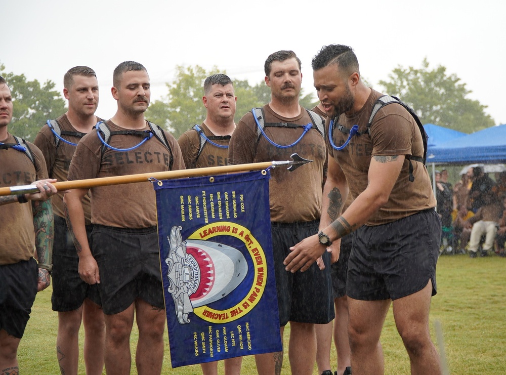 JEB Little Creek-Fort Story CPO Selects compete in cadence and guidon competition