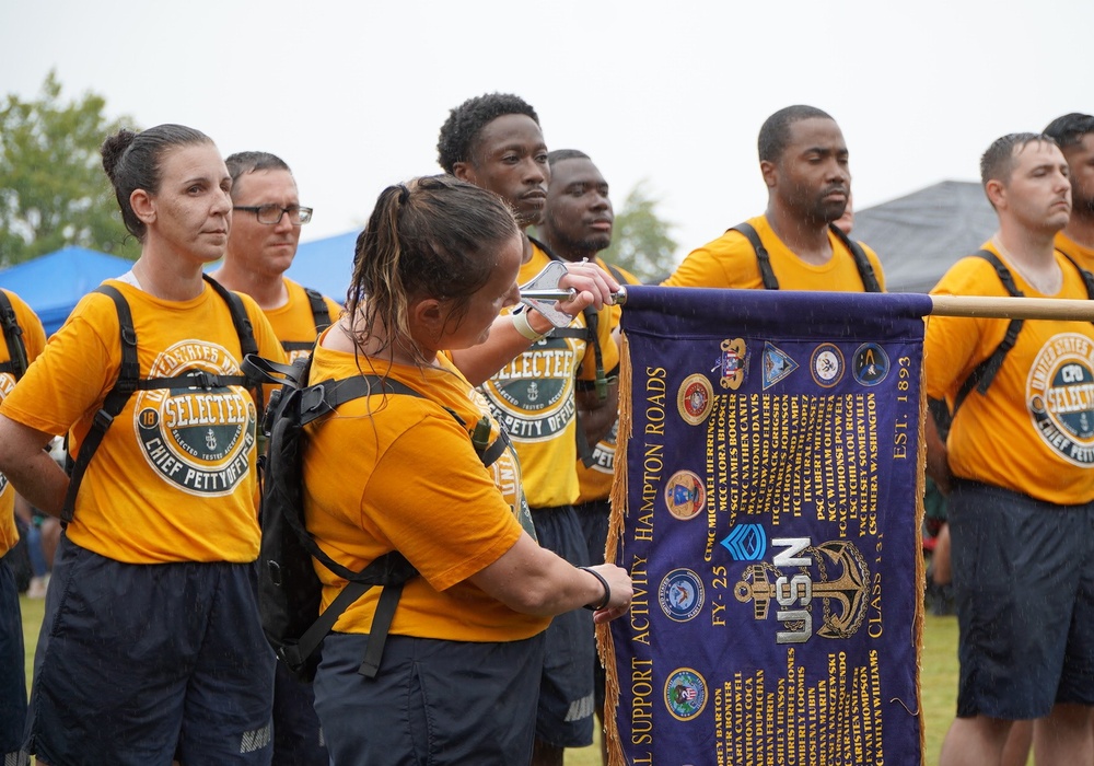 NSA Hampton Roads CPO Selects compete in cadence and guidon competition