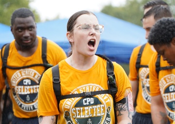 NSA Hampton Roads CPO Selects compete in cadence and guidon competition