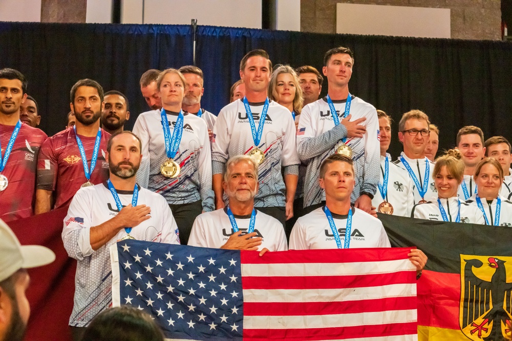 Soldiers from the U.S. Army Parachute Team compete, win gold at skydiving world championships