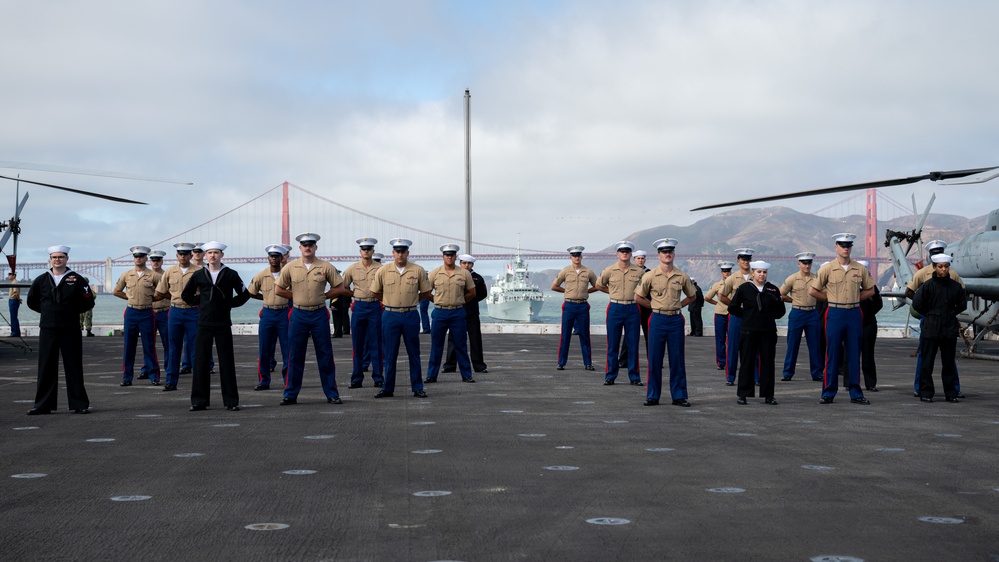 USS Somerset participates in a Parade of Ships during San Francisco Fleet Week