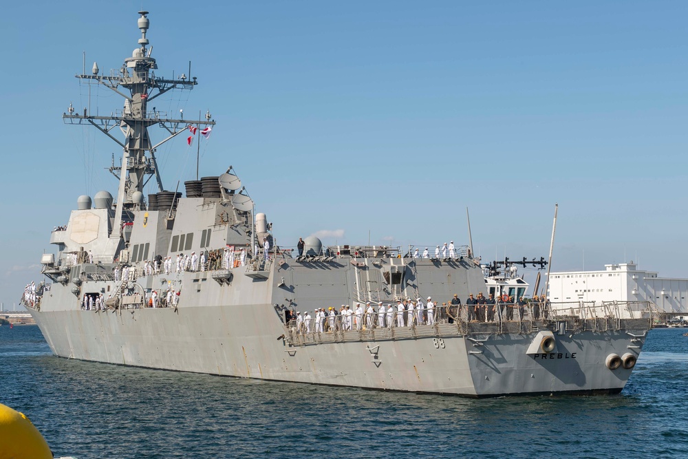 USS Preble arrives at CFAY