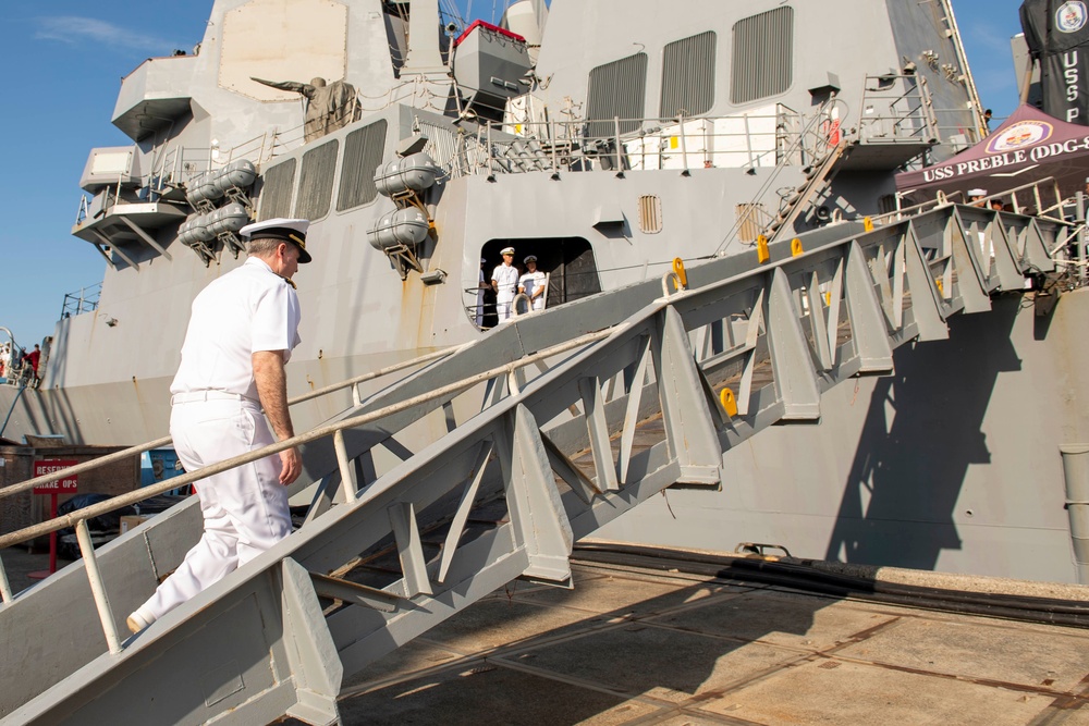 USS Preble arrives at CFAY