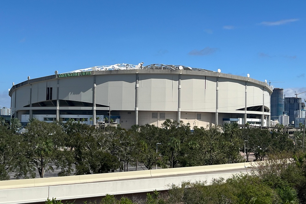 Hurricane Milton tears roof off of Tampa Bay Rays’ Tropicana Field