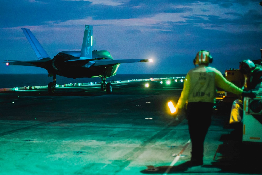 F-35Bs Take Off from USS Boxer
