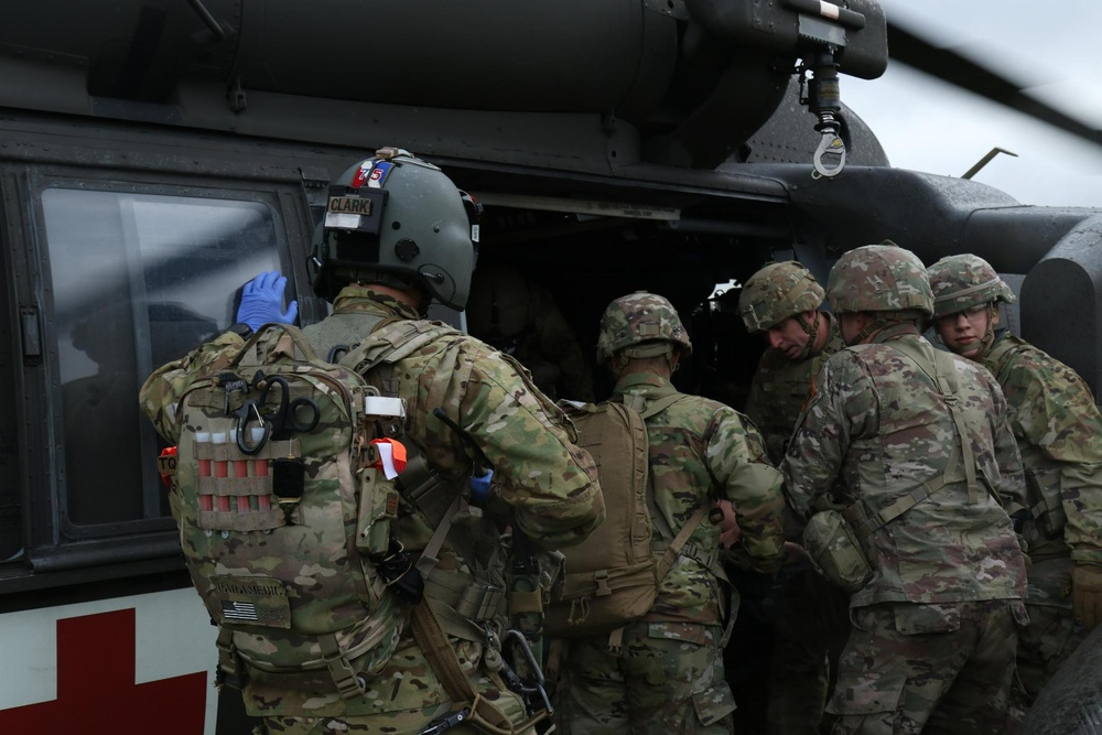 56th SBCT rehearses air medevac