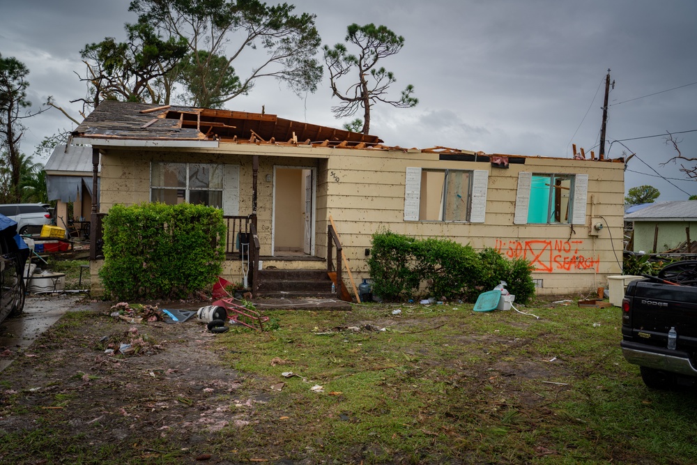 Damage from Hurricane Milton