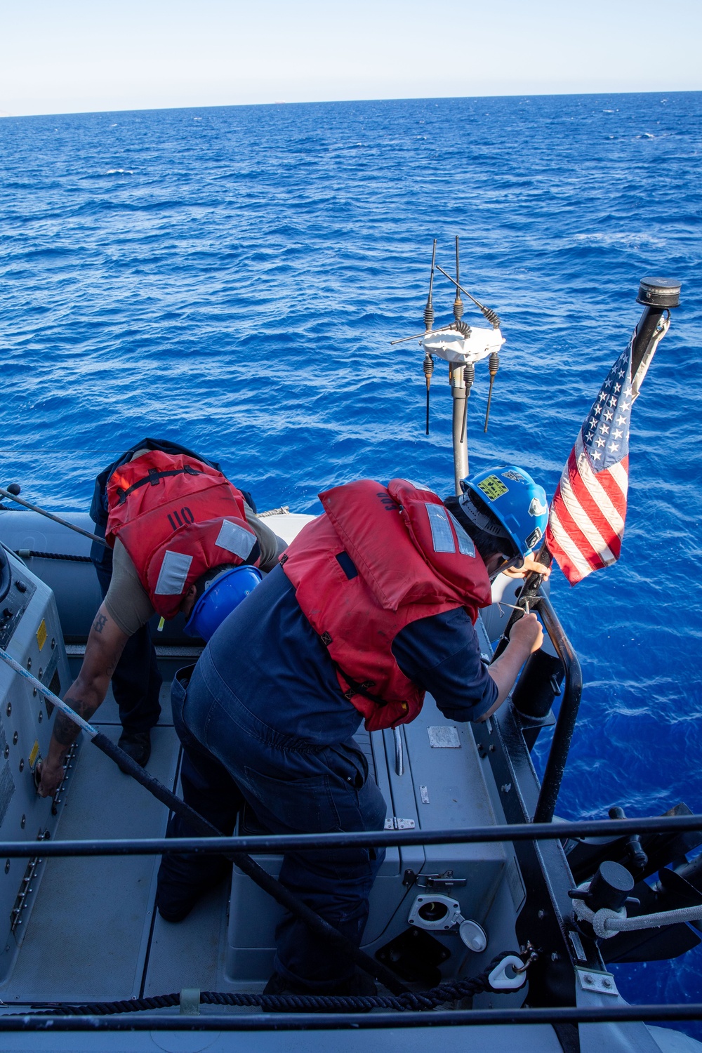 Small Boat Operations aboard the USS Cole