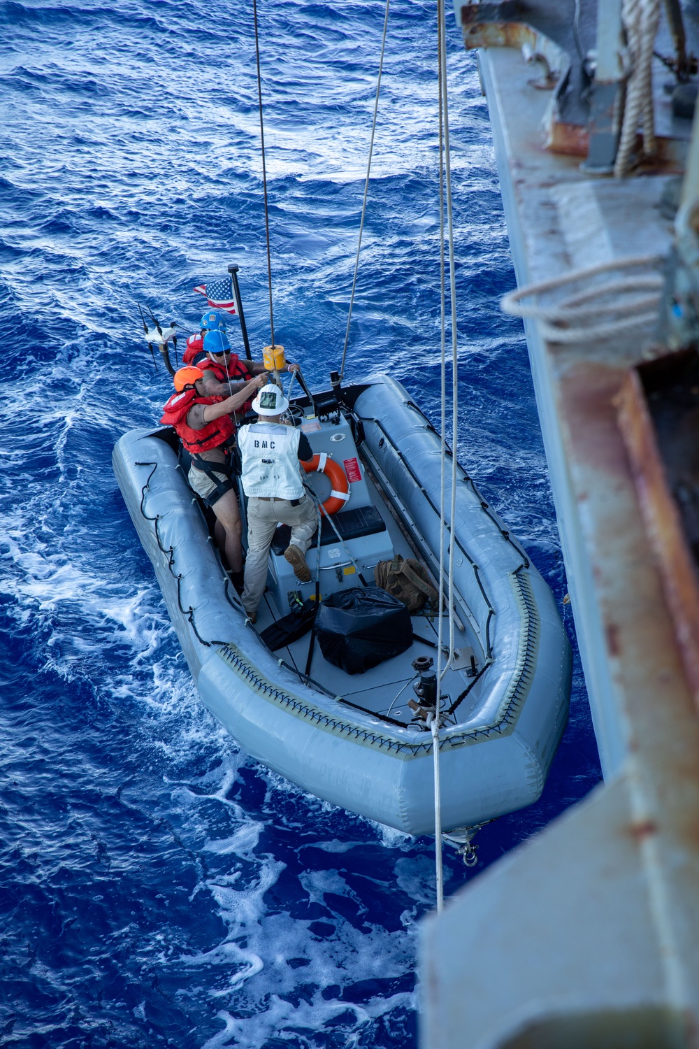 Small Boat Operations aboard the USS Cole