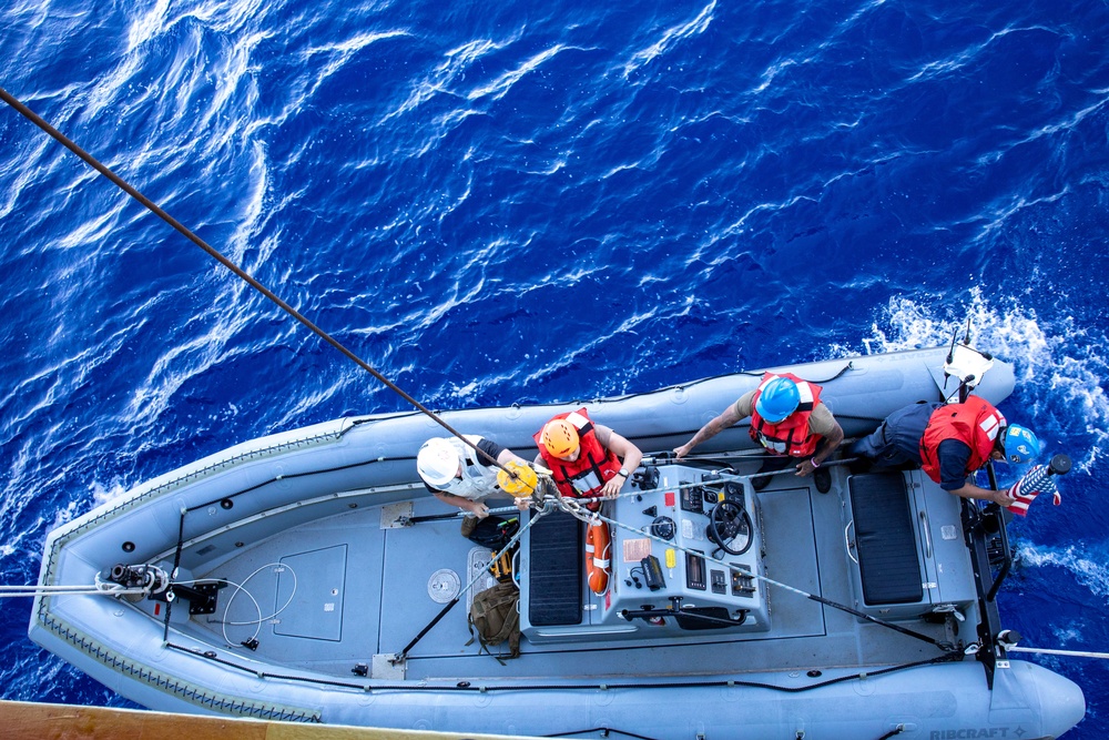 Small Boat Operations aboard the USS Cole