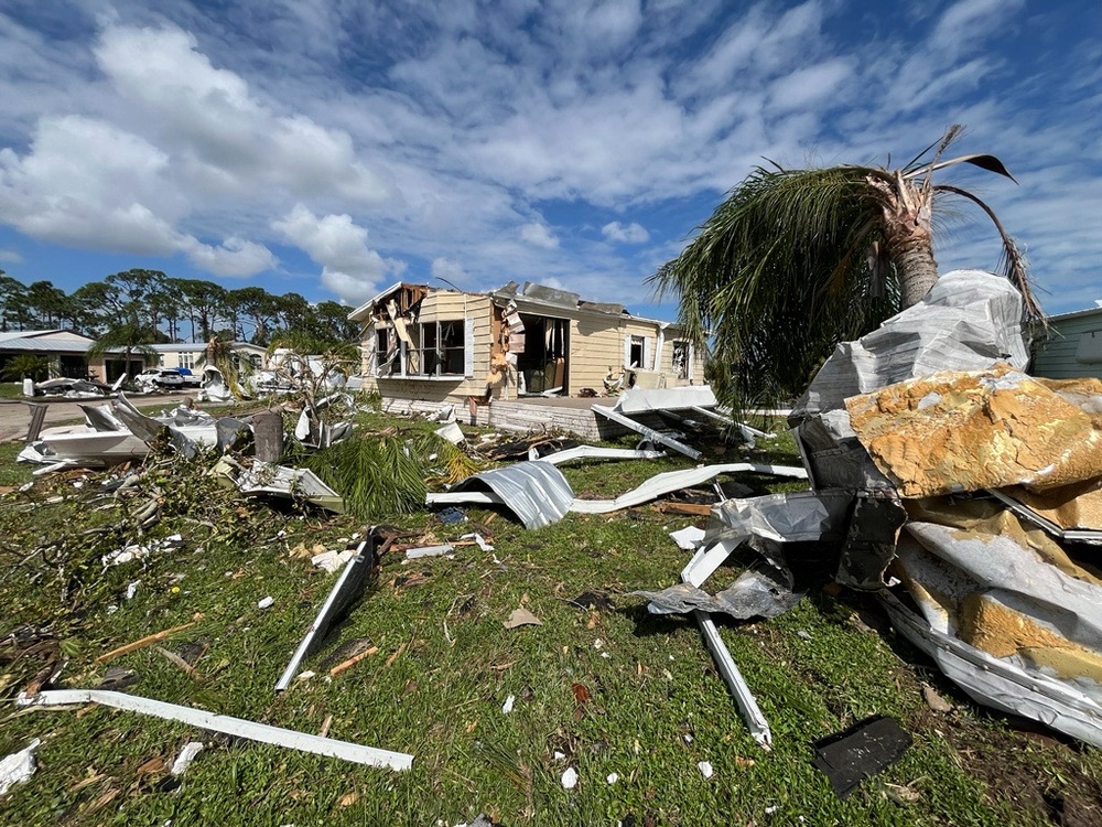 Damage from Hurricane Milton