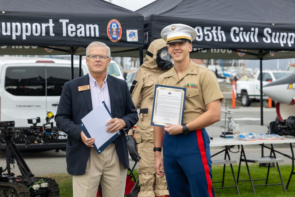 The San Francisco Fleet Week Association honors California-based U.S. Armed Forces members