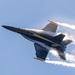 U.S. Navy Flight Demonstration Squadron, the Blue Angels, perform aerobatic formation maneuvers over San Francisco