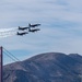 U.S. Navy Flight Demonstration Squadron, the Blue Angels, perform aerobatic formation maneuvers over San Francisco