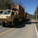 3rd Expeditionary Sustainment Command unload shipping containers in Fairview, North Carolina