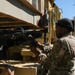 3rd Expeditionary Sustainment Command unload shipping containers in Fairview, North Carolina