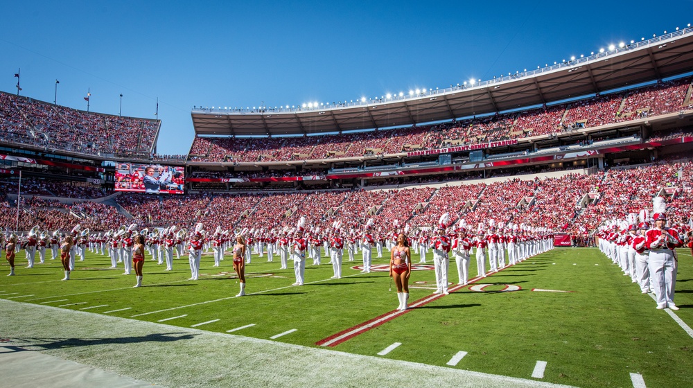 South Carolina Army National Guard, performs a flyover for the Alabama vs. South Carolina football game
