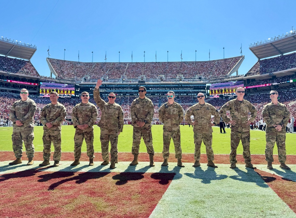South Carolina Army National Guard, performs a flyover for the Alabama vs. South Carolina football game