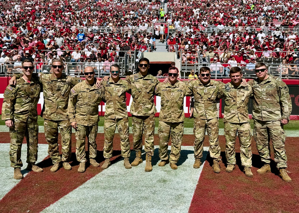 South Carolina Army National Guard, performs a flyover for the Alabama vs. South Carolina football game