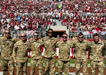 South Carolina Army National Guard, performs a flyover for the Alabama vs. South Carolina football game